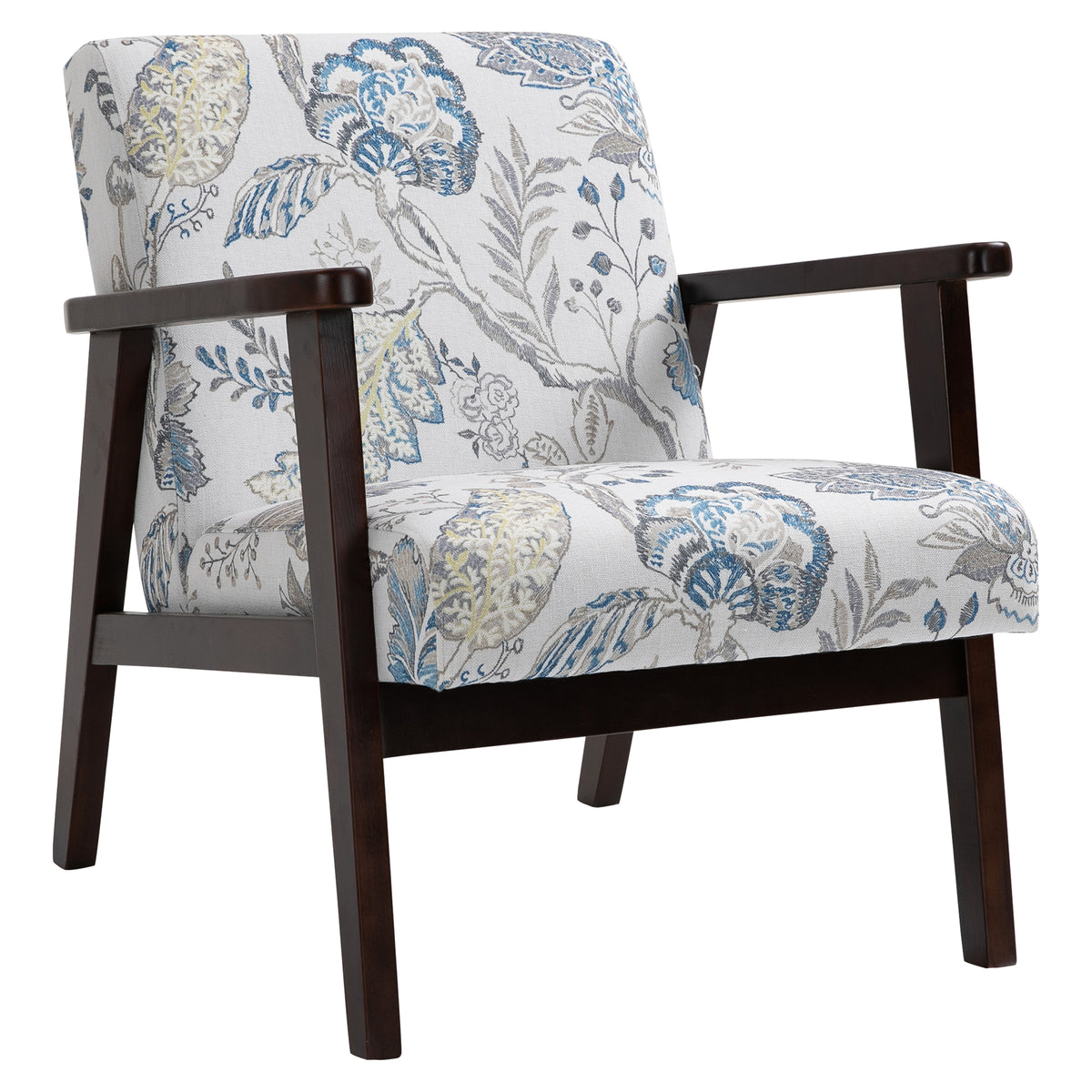 Accent Chair Mid-Century Modern Retro Fabric with Armrests