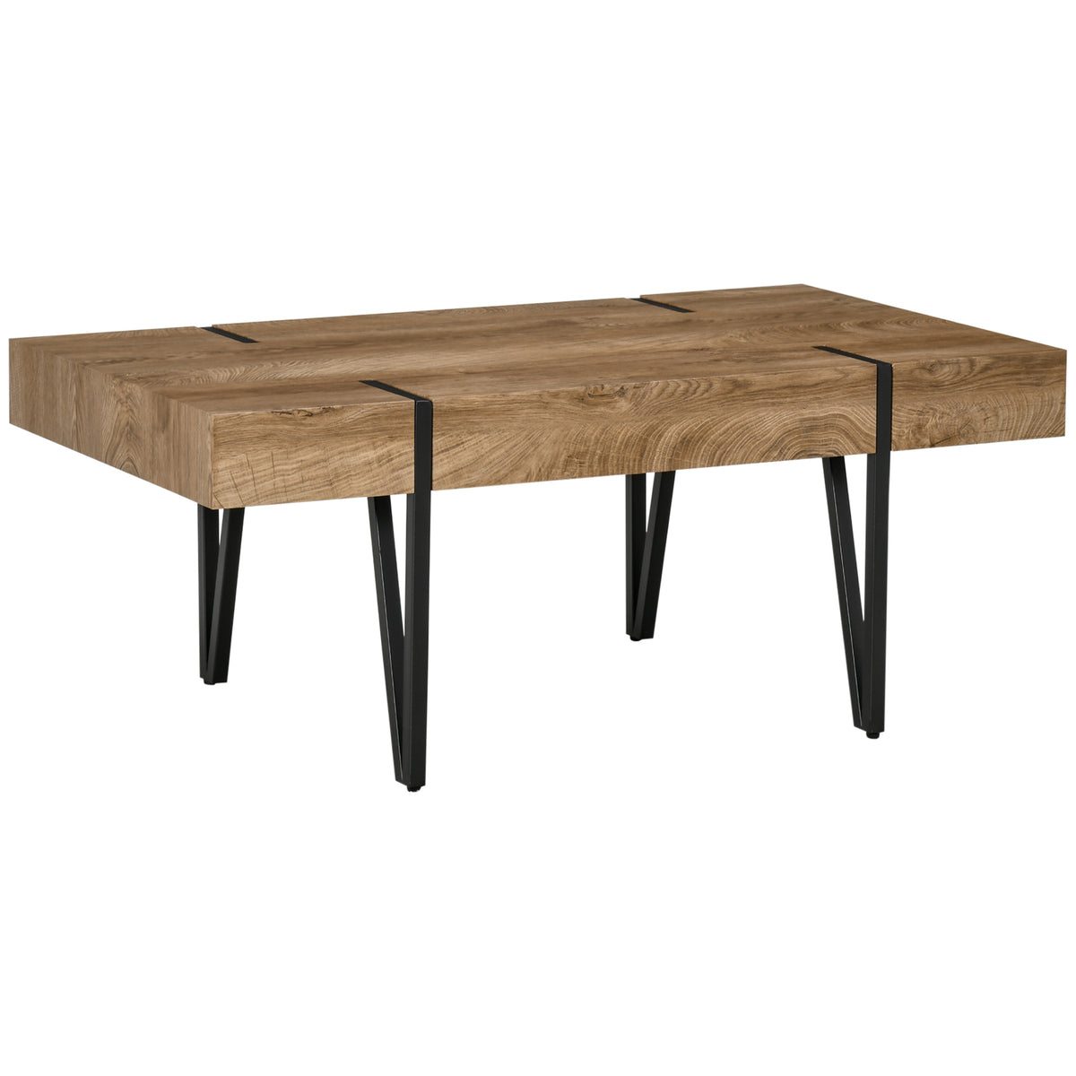Rustic Rectangle Coffee Table Hairpin Legs