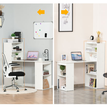 Computer Desk with Built-In Bookshelf 47 in
