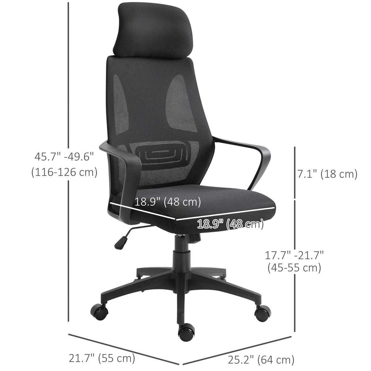 Ergonomic Office Chair with Adjustable Headrest