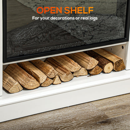 46" Electric Fireplace with Mantel and Shelf