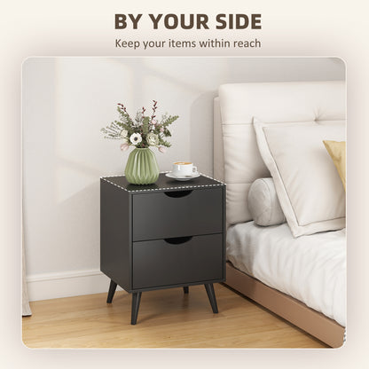 Modern bedside tables set of 2 drawers
