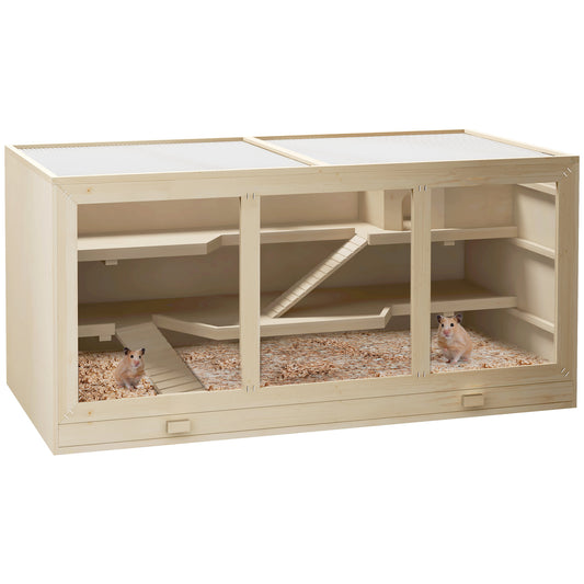 Wooden hamster cage