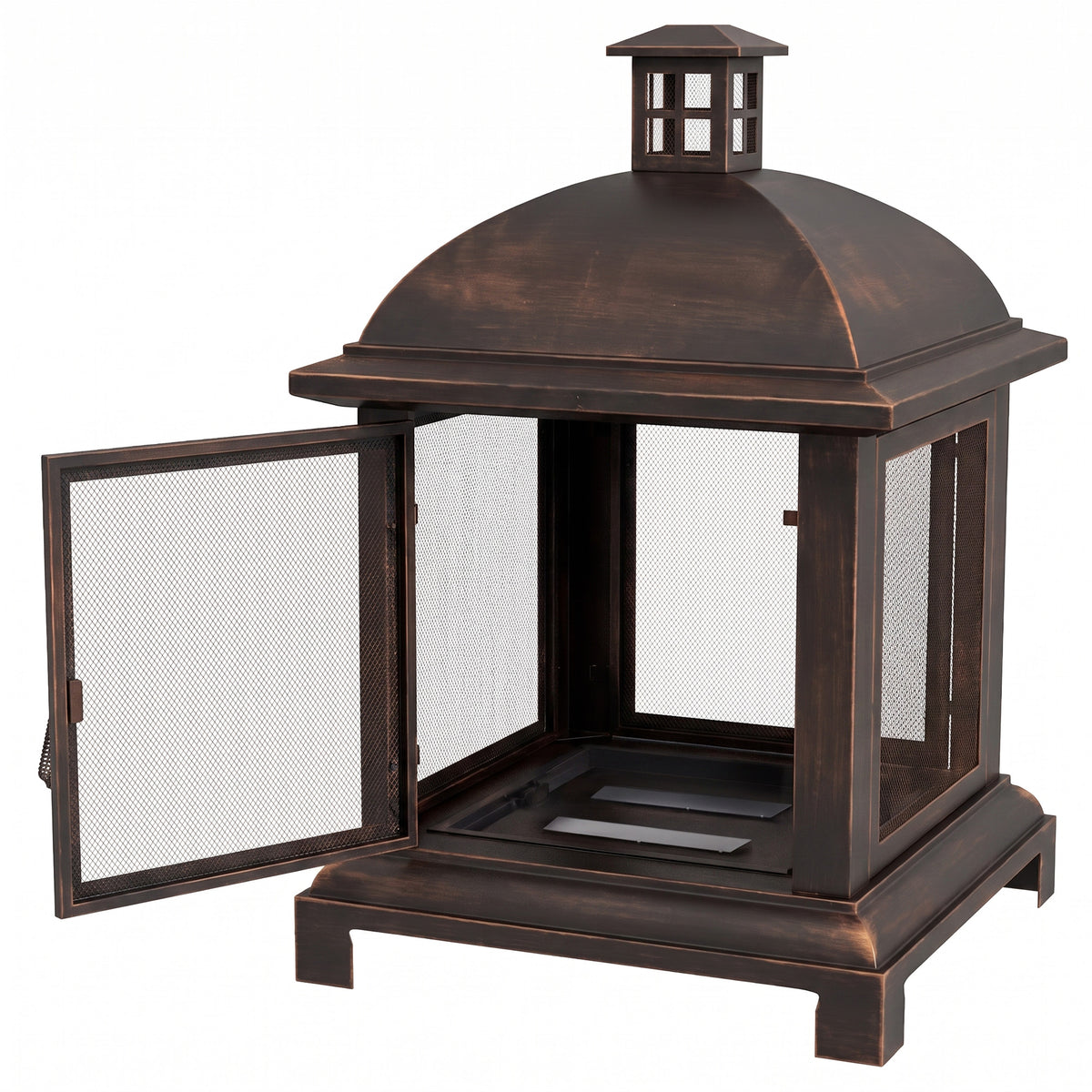 Wood-burning chimney style fire pit