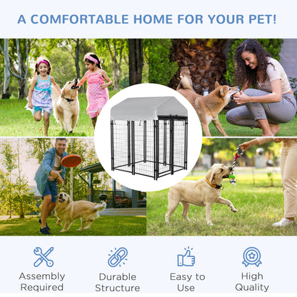 Outdoor Dog Kennel with Roof