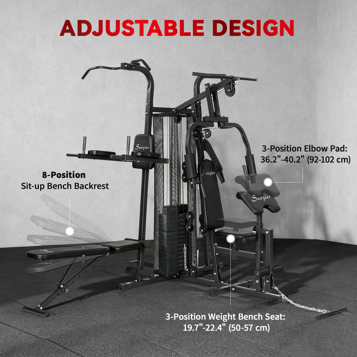 All-in-One Multi-Station Home Gym with Weight Stack