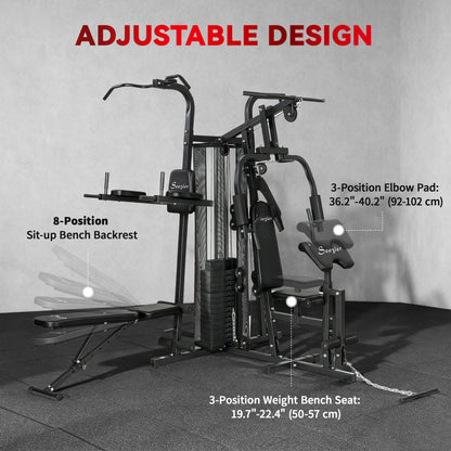 All-in-One Multi-Station Home Gym with Weight Stack