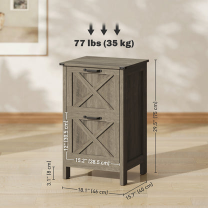 Vertical Filing Cabinet with 2 Drawers