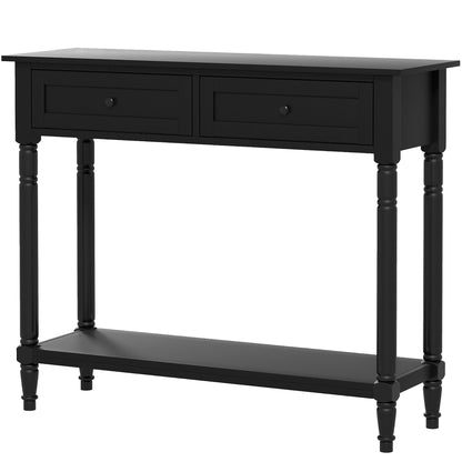 Entryway Console Table with 2 Drawers and Shelf