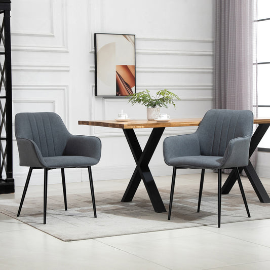 Silla de comedor lote de 2 de lino