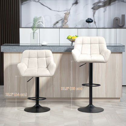 Swivel Bar Stools Adjustable with Armrests and Footrest