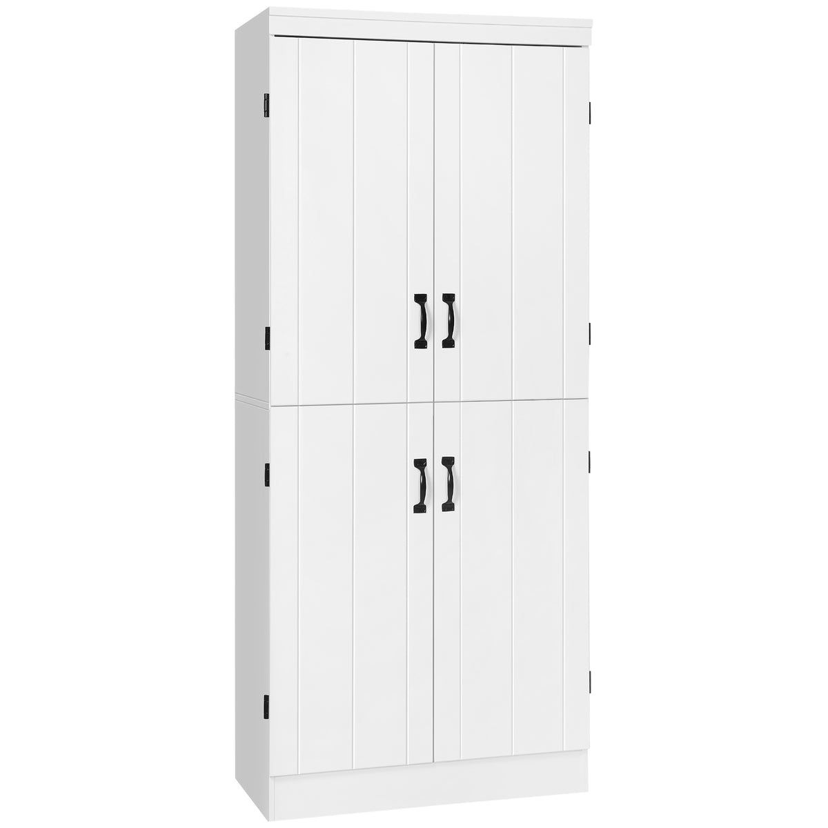 Freestanding pantry cabinet 4-door storage 177 cm