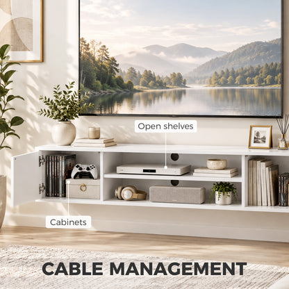Mueble de TV flotante de pared para televisores de hasta 152 cm