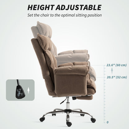 Reclining Office Chair with Footrest and Headrest