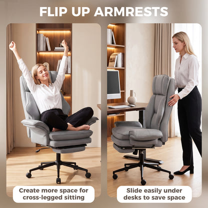 Ergonomic Office Chair Reclining with Footrest