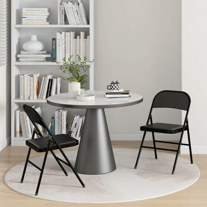Foldable Padded Faux Leather Dining Chairs — Set of 2