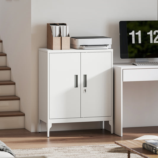 Steel locking office storage cabinet
