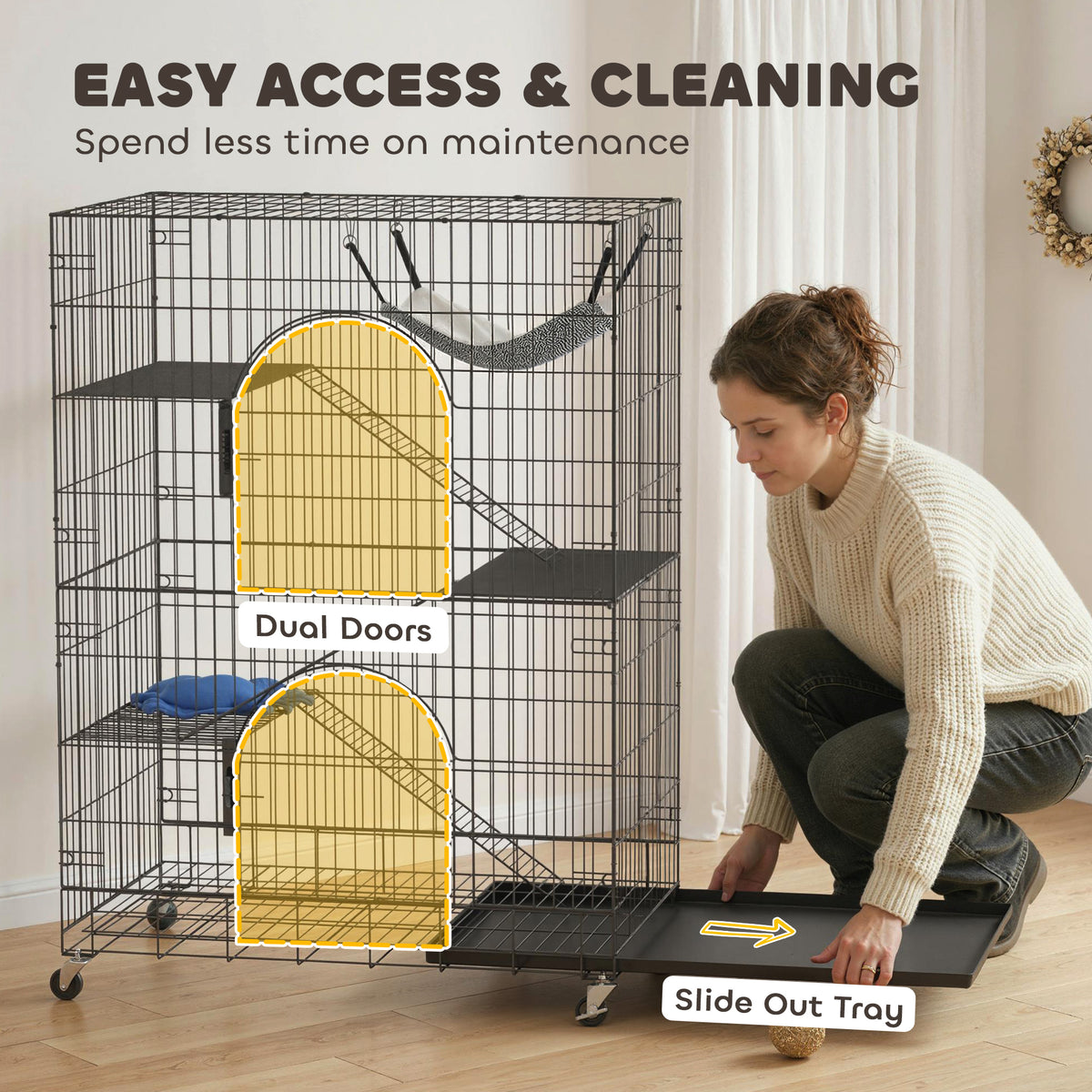 Large 4-Tier Cat Cage