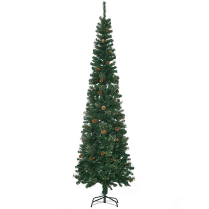 7.5ft Pencil Christmas Tree Realistic Pine Needles