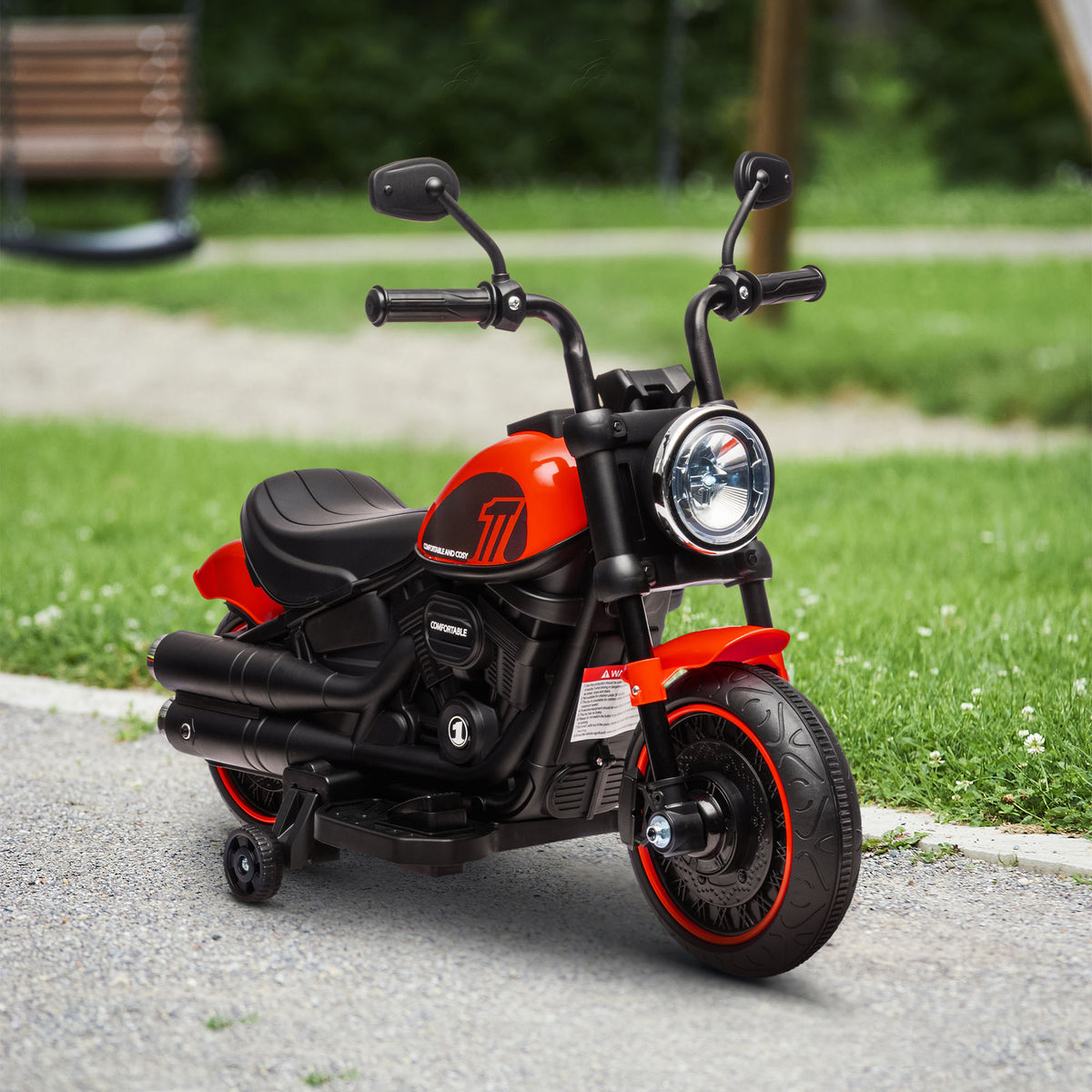 Electric Motorcycle Kids 6V with Training Wheels
