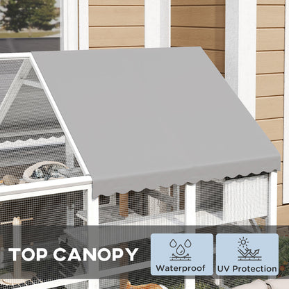 Outdoor cat enclosure wooden with canopy 56 sq ft