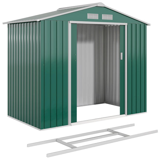 Galvanized Steel Garden Shed with Sliding Doors