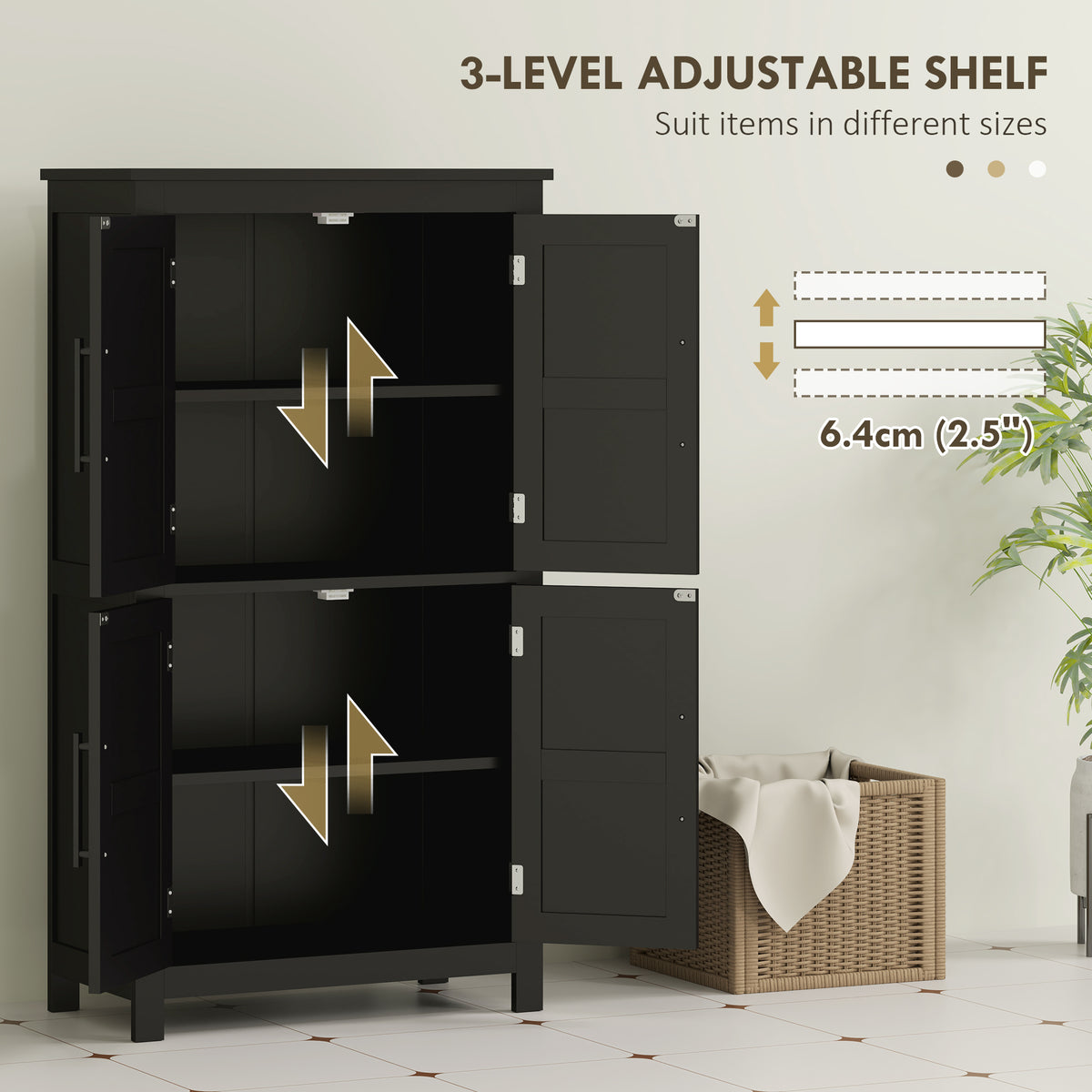 Farmhouse bathroom storage cabinet