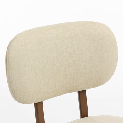 Upholstered Linen Kitchen Chairs, Set of 2