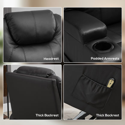 Power Lift Recliner Chair with High Back Faux Leather