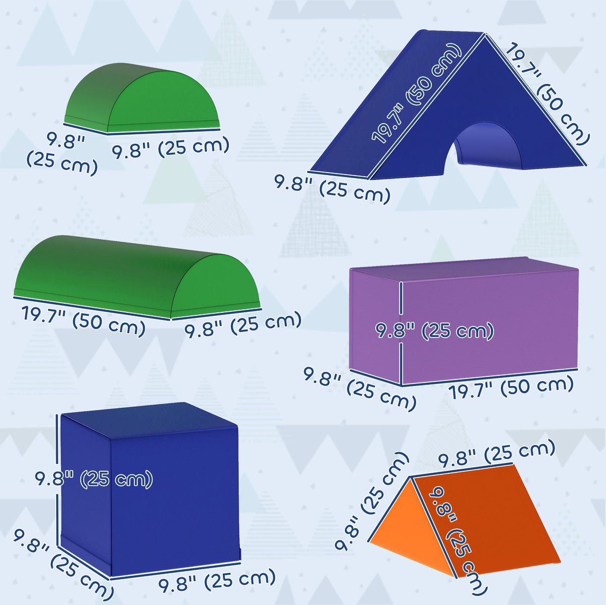Soft Foam Play Blocks Set 11-Piece for Toddlers