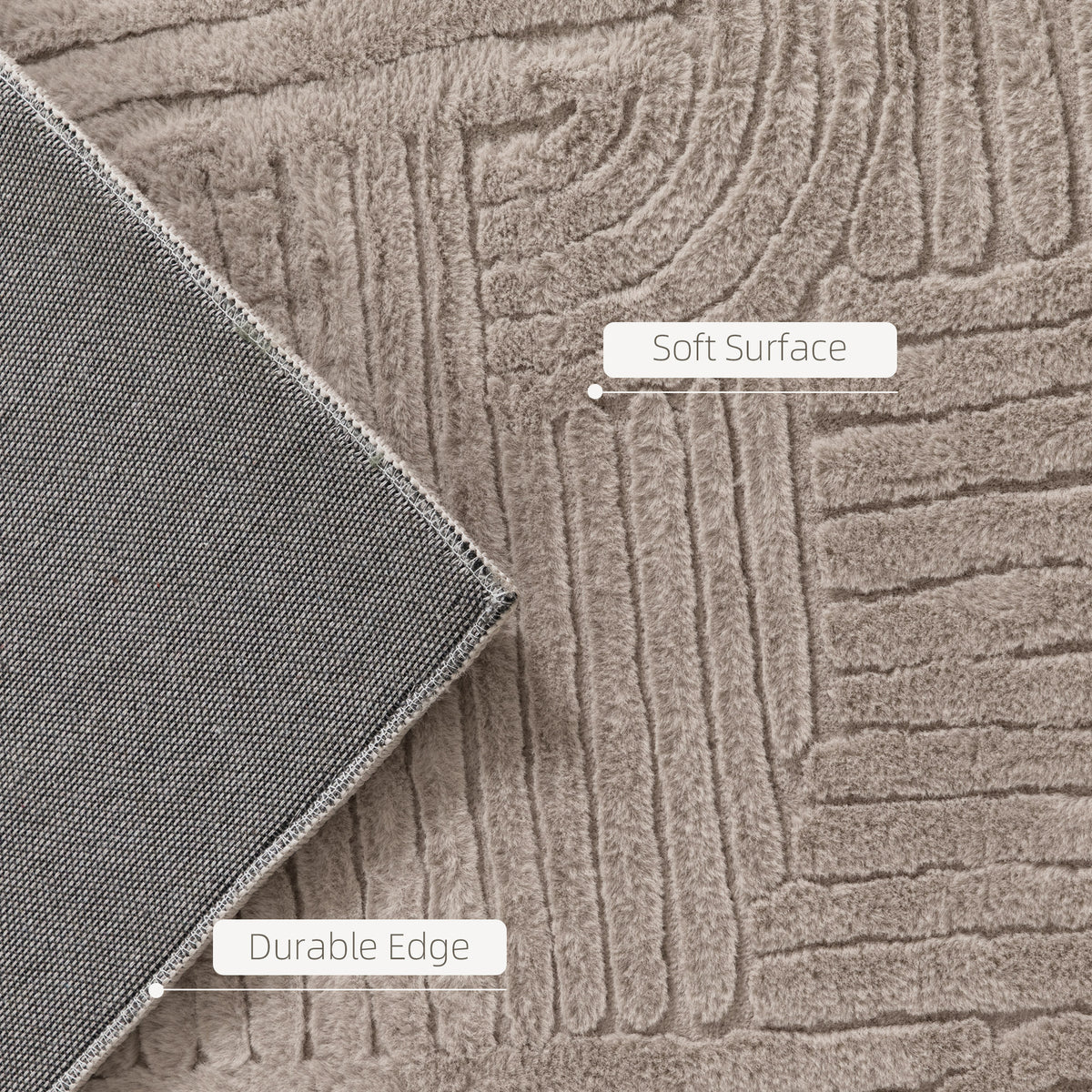 Faux fur area rug