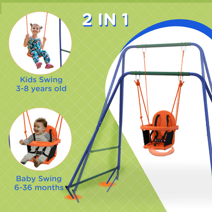 Kids outdoor swing set
