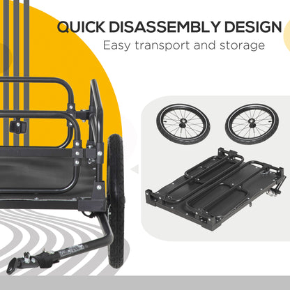 Cargo Bike Trailer with Suspension and Triple Safety