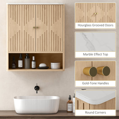 Bathroom wall cabinet with adjustable shelf