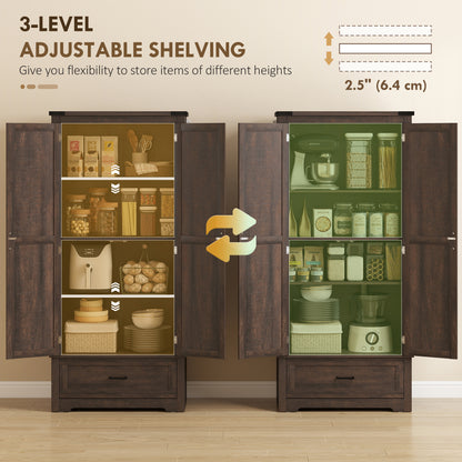 Farmhouse Kitchen Pantry Cabinet 69 in Tall