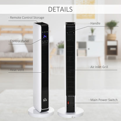 Ceramic tower heater oscillating 1500W