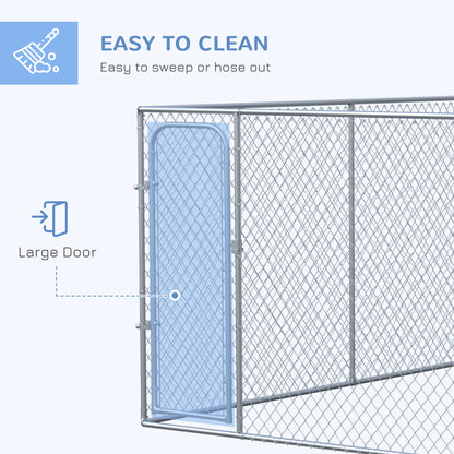 Outdoor dog playpen with galvanized steel frame