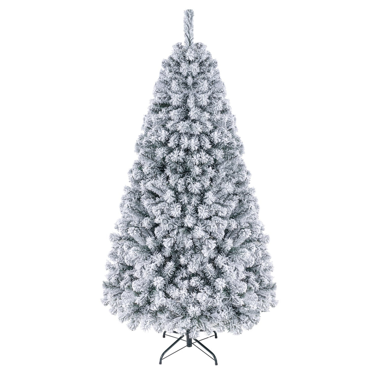 Pre-lit snow flocked artificial Christmas tree