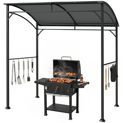 Cenador curvo para barbacoa de 7' x 5'