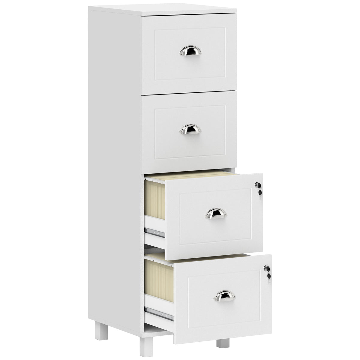4-drawer office file cabinet with lock
