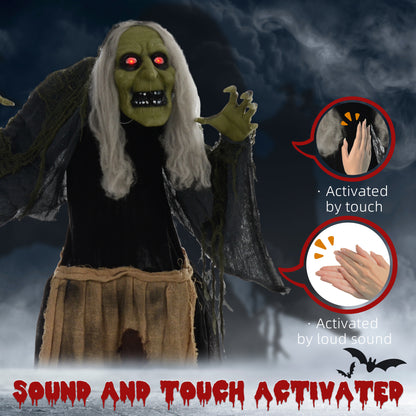 Animated Halloween Witch Decoration Sound Activated