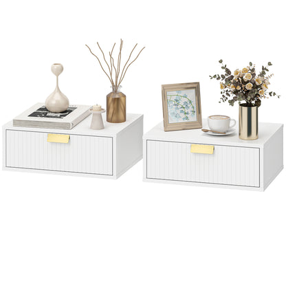 Modern floating bedside tables — Set of 2
