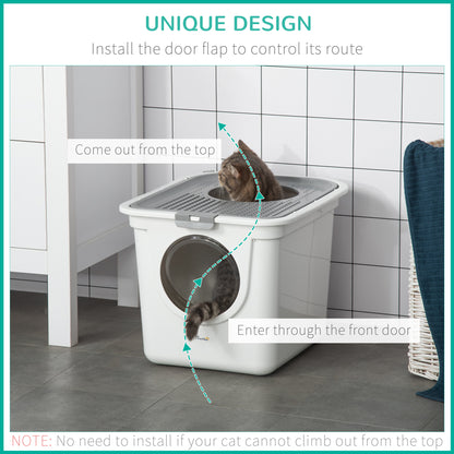 Caja de arena cerrada para gatos