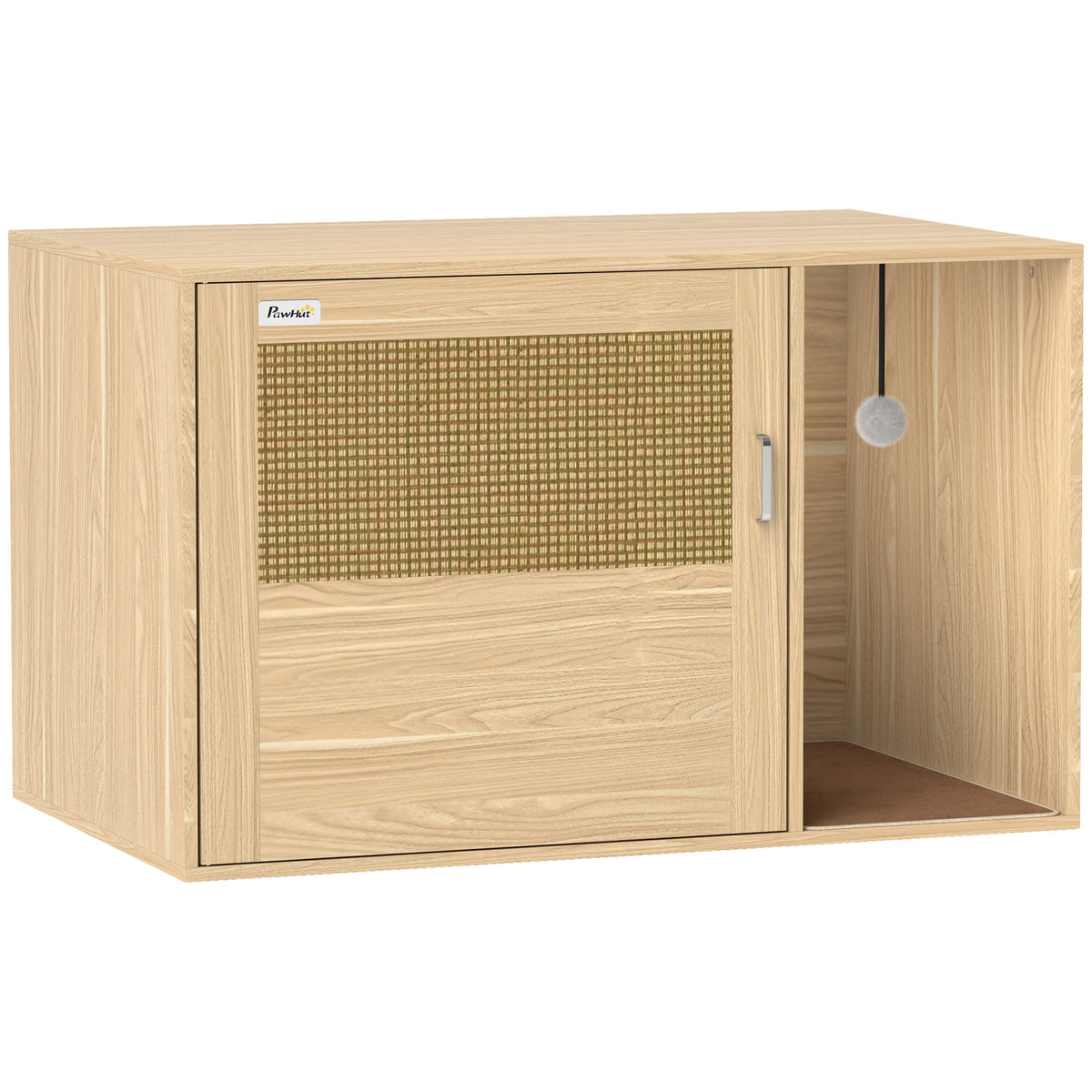 Mueble para arenero de gato estilo boho