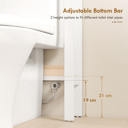 Over-the-toilet storage cabinet in engineered wood