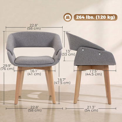 Sillas de comedor de lino acolchadas — Lote