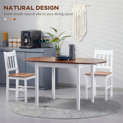 Mesa de comedor abatible de pino macizo para espacios pequeños