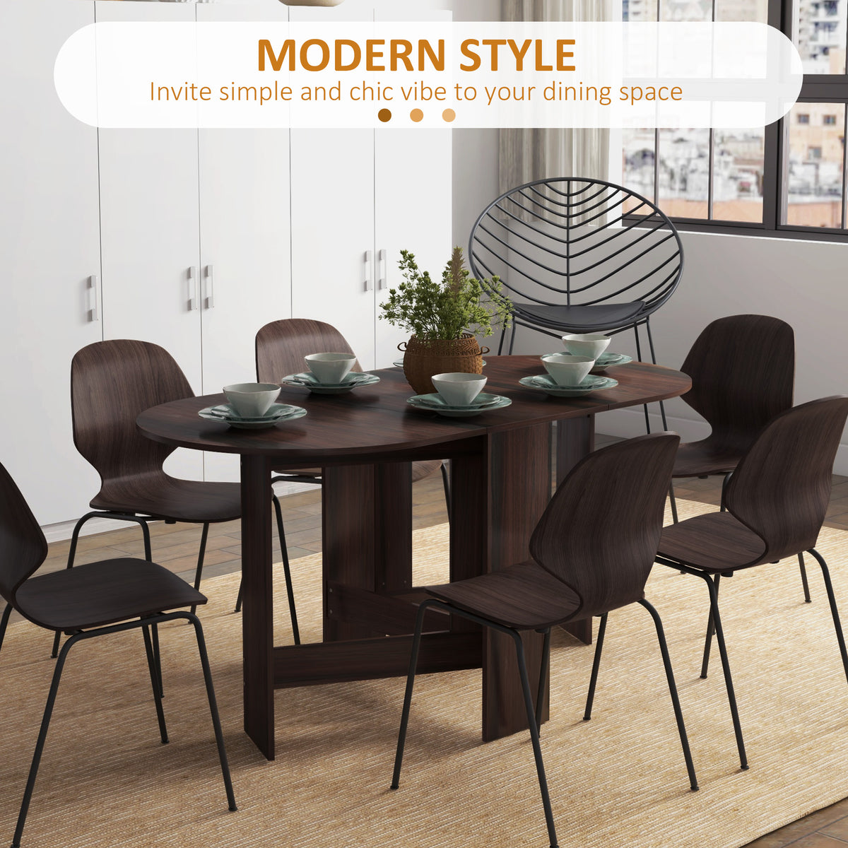 Oval Folding Dining Table