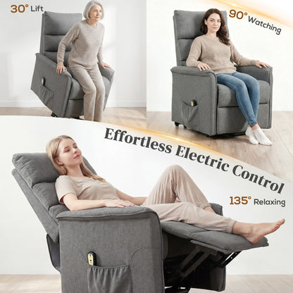 Sillón elevador eléctrico reclinable con mando a distancia