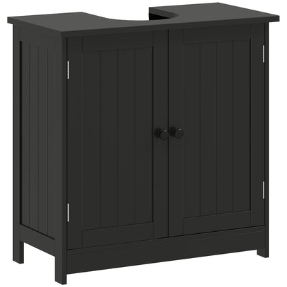 Mueble de lavabo bajo fregadero con 2 puertas y estante